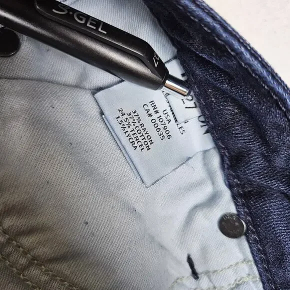 Hudson Ferris Flare Jeans Womens Dark Wash Stretch Denim Flap Pocket Low Rise 27 - Picture 12 of 16